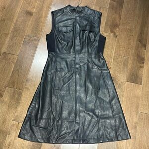 BCBG nwot vegan leather dress sz M